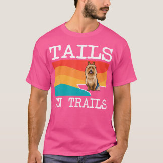 T-shirt Tails Sur Les Sentiers Australian Terrier Dog Funn