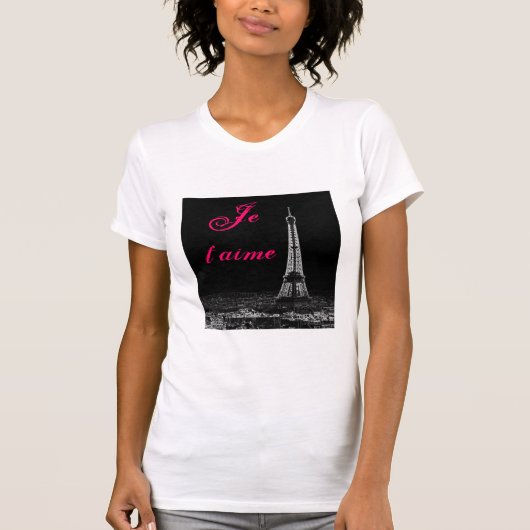 T-shirt T'aime Paris de Je (Devant)