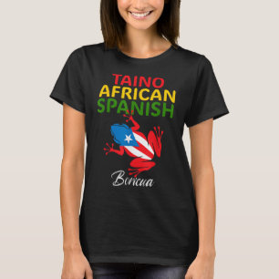 T-shirt Taino africain espagnol Coqui drapeau de Porto Ric
