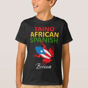 T-shirt Taino Africain Espagnol Coqui Drapeau de Porto Ric