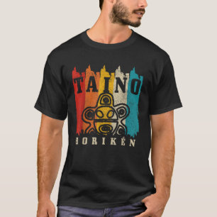T-shirt Taino Boriken Vintage Retro Sun Porto Rico Taina