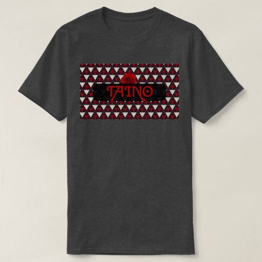 T-shirt Taino Red Native American Diamond Motif (Design devant)