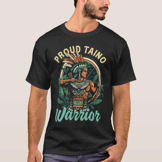 T-shirt Taino Warrior Porto Rico Indigenous Caribbean Cul (Devant)
