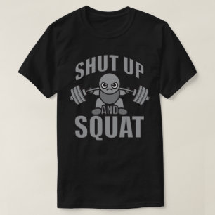 T-shirt Tais-Tête Et Squat - Cute Kawaii Weightlifter