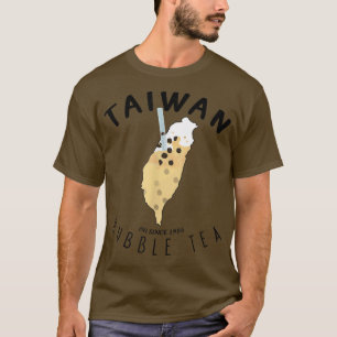T-shirt Taiwan Bubble Tea Funny Bubble Tea Taiwan Map BOBA