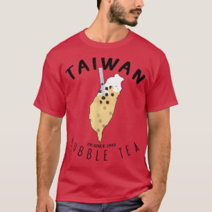 T-shirt Taïwan Buble Thé Drôle Bubble Thé Taïwan Carte BOB
