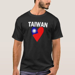 T-shirt Taïwan Drapeau Coeur Taïwanais Taïpei Pour Hommes