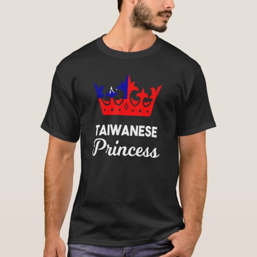 T-shirt Taïwan Drapeau Fière Fille Femme Princesse Cr (Devant)