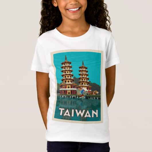 T-Shirt Taïwan | Pagode Du Dragon Et Du Tigre (Devant)