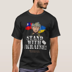 T-shirt Taïwan soutient l'Ukraine et le drapeau de Zelensk