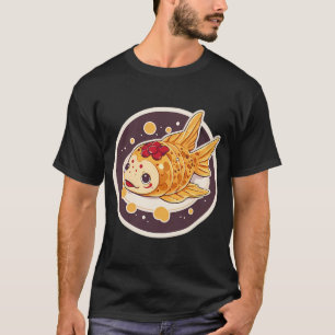 T-shirt Taiyaki rouge en forme de poisson
