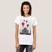T-shirt Taj Mahal et Red Hot Air Balloons (Devant entier)