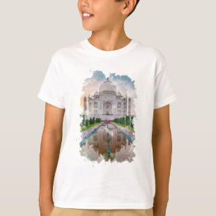 T-shirt Taj Mahal India Aquarelle Art