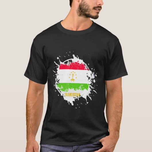 T-shirt Tajikistan Splash (Devant)