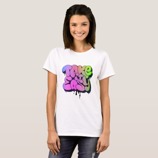 T-shirt Take It Easy Neon Graffiti Tee Uplift Collection (Devant entier)