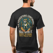 T-shirt Take It Slow Cat SkateboardGo With The Flow Chill (Dos)