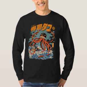 T-shirt Tako Sushi Attaque Pieuvre Kaiju Fruits de Mer Cal