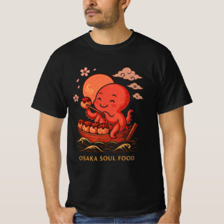 T-shirt Takoyaki Soul – Cute Japanese Octopus Boat Art