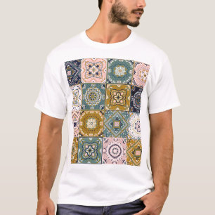 T-shirt Talavera Indian : Patchwork, Ethnic Mosaic.