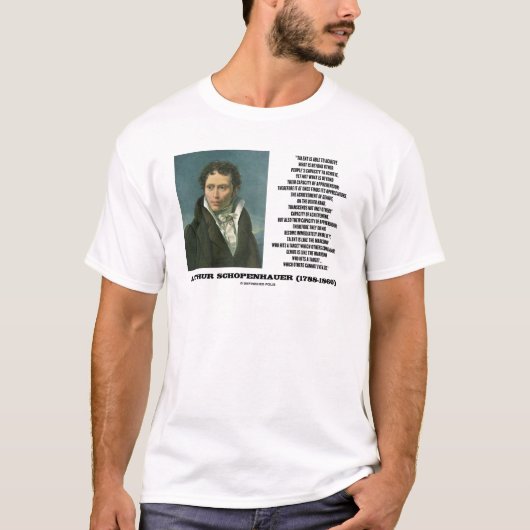 T-shirt Talent d'Arthur Schopenhauer contre la citation de (Devant)