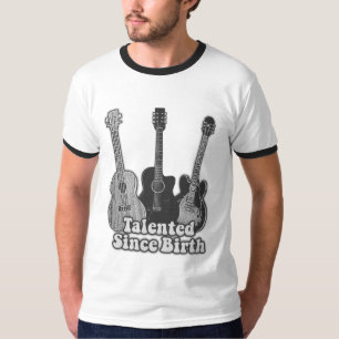 T-shirt Talentueux depuis la naissance. vintage guitare no