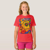 T-shirt Talk Ne pas envoyer de texte Rétro Ligne fixe Télé (Devant entier)