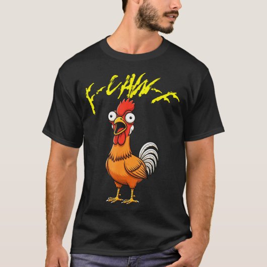 T-shirt Talking Funny Chicken (Devant)