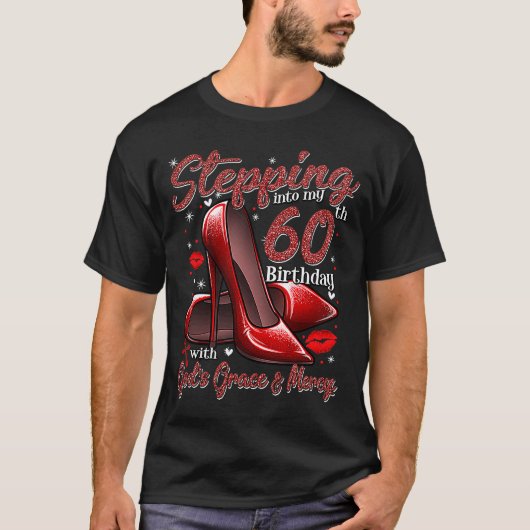 T-shirt Talons Entrant Dans Mes 60 Ans 60 et F (Devant)