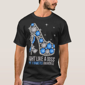 T-shirt Talons Se Battent Comme Un Patron Diabète De Type