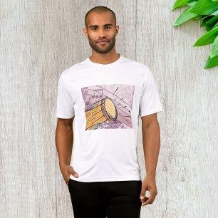 T-shirt Tambour Bongo Traditionnel Avec Notes De Musique
