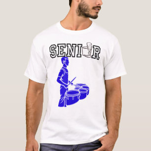 T-shirt Tambour Majorette Senior Silhouette Bleue
