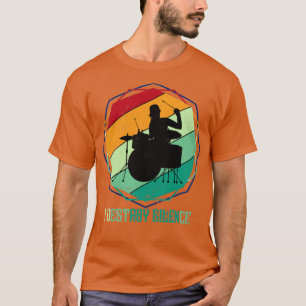 T-shirt Tambour Rétro Détruire Silence Drummer