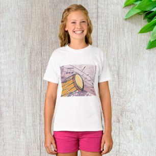 T-shirt Tambour traditionnel Bongo avec notes musicales
