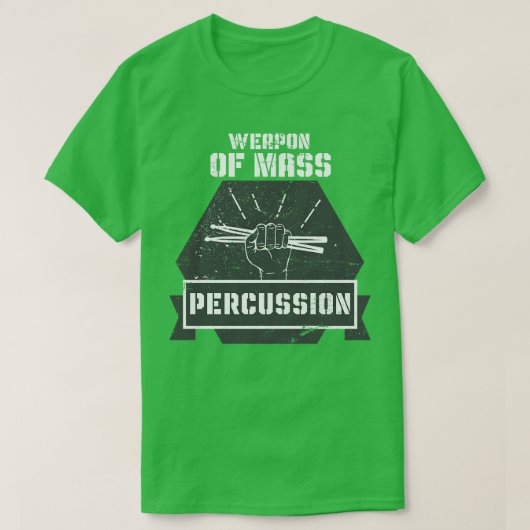 T-shirt Tambours à percussion aux instruments de musique (Design devant)