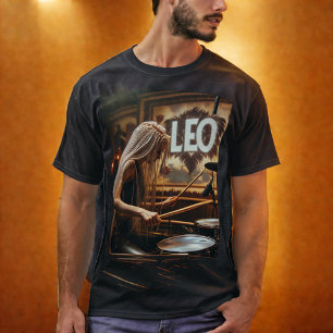 T-shirt Tambours de musiciens Leo Zodiac