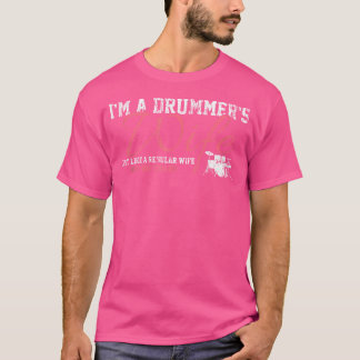 T-shirt Tambours Épouse Vintage Amateur de tambour cadeau