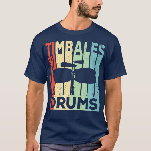 T-shirt Tambours Timbales Vintage Premium (Devant)