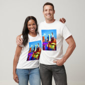 T-shirt Tampa Bay Skyline Moonrise (Unisexe)