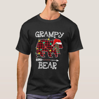 T-shirt Tampon de la famille du pyjama rouge Plaid