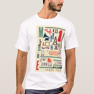 T-shirt Tampon vintage : Décor de document
