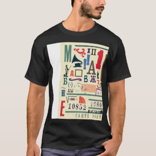 T-shirt Tampon vintage : Décor de document