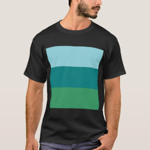 T-shirt Tanager Turquoise, Teal Blue et Kelly Green Horiz