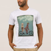 T-shirt Tandem de caniche (Devant)