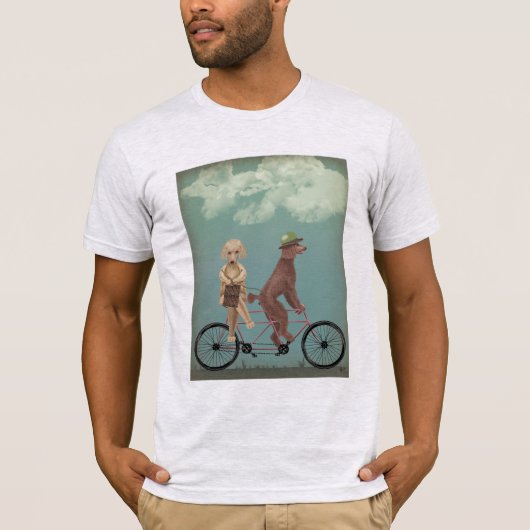 T-shirt Tandem de caniche (Devant)