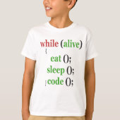 T-shirt Tandis qu'Alive Mangez Sleep Code drôle PRogrammer (Devant)
