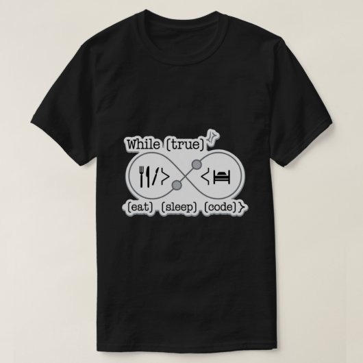 T-shirt Tandis que le programmeur de code de sommeil de ma (Design devant)