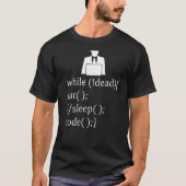 T-shirt Tandis que les morts mangent le code du sommeil (Devant)