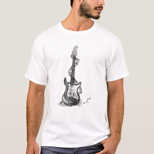T-shirt Tandis que ma guitare pleure doucement (Devant)
