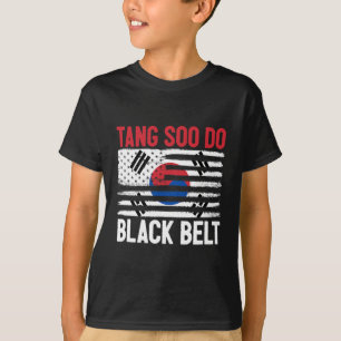 T-shirt Tang Soo Do Black Belt Karate Fighter Coréen Marti