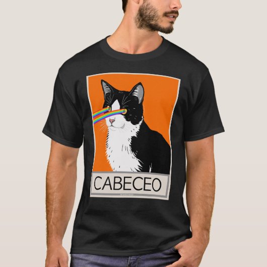 T-shirt Tango argentin Chat Cabeceo avec les yeux laser (Devant)